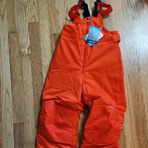 Columbia Bright Orange Snow Bib Overalls Age 6/7